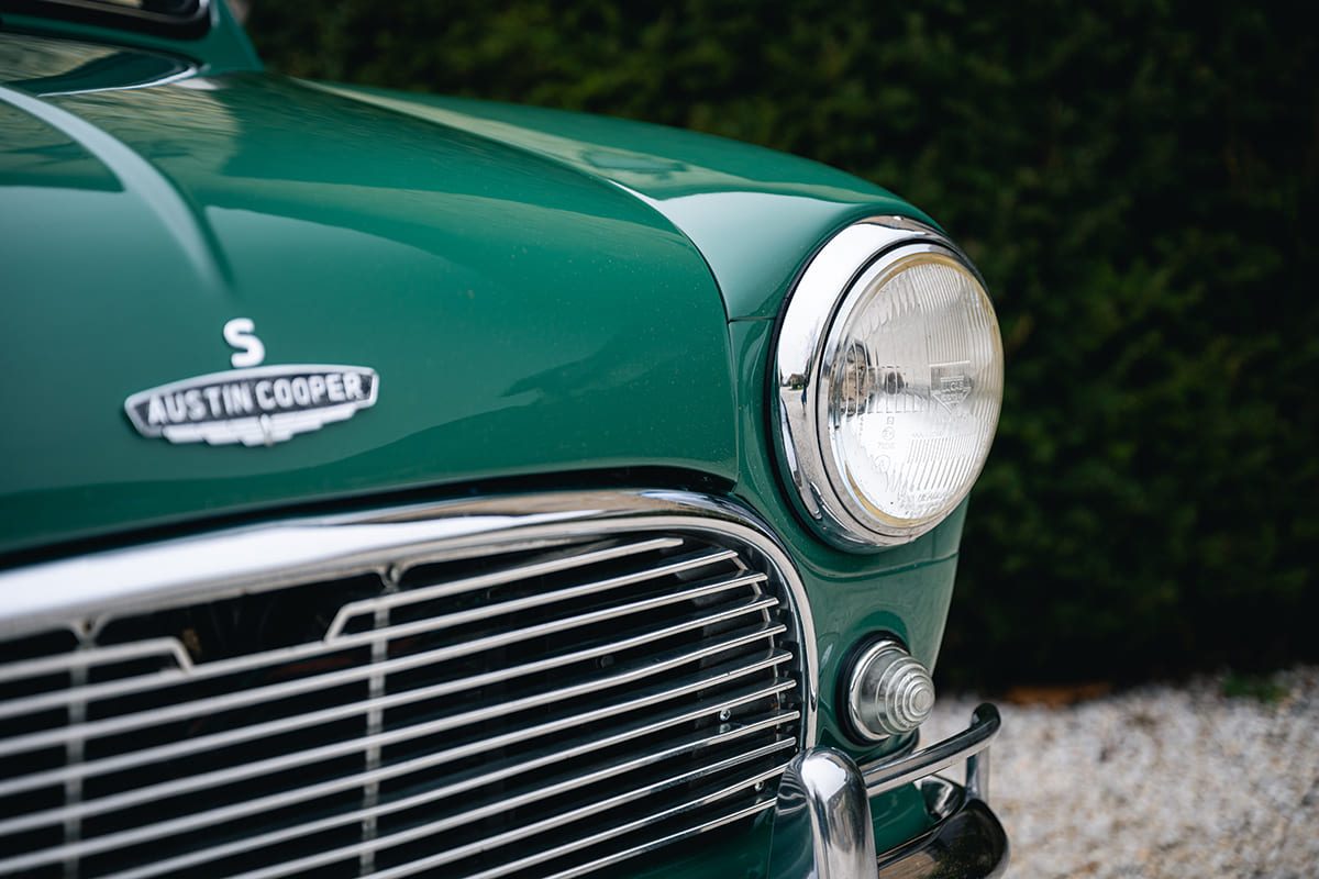Austin Mini Cooper S mk1 1071 Almond Green 1964 for sale used My Mini Revolution Paris