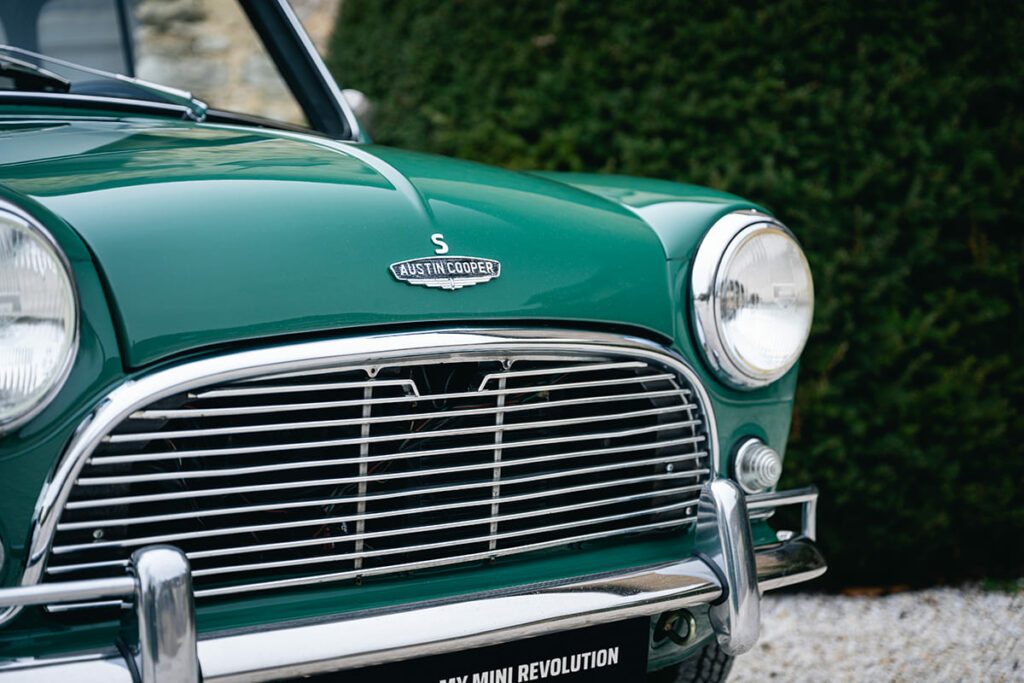 Austin Mini Cooper S mk1 1071 Almond Green 1964 à vendre occasion My Mini Revolution Paris