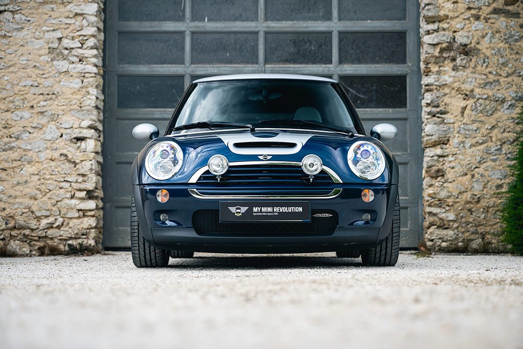 Mini Cooper S Checkmate John Cooper Works JCW Hatch R53 210hp blue for sale used My Mini Revolution Paris