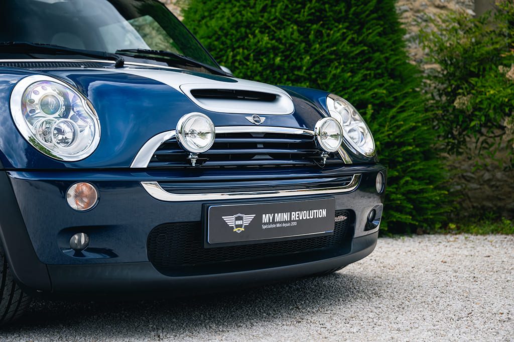 Mini Cooper S Checkmate John Cooper Works JCW Hatch R53 210hp blue for sale used My Mini Revolution Paris