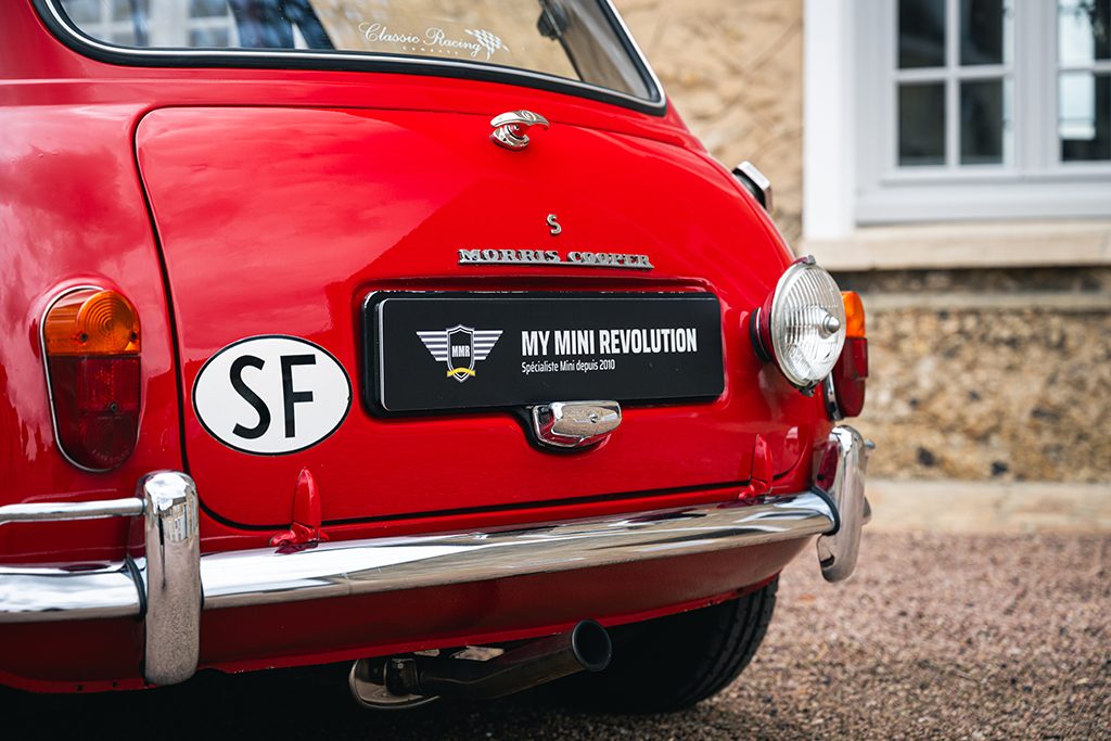 Mini Cooper S mk1 1275cc 1966 Red Tartan Red My Mini Revolution car for sale used Paris