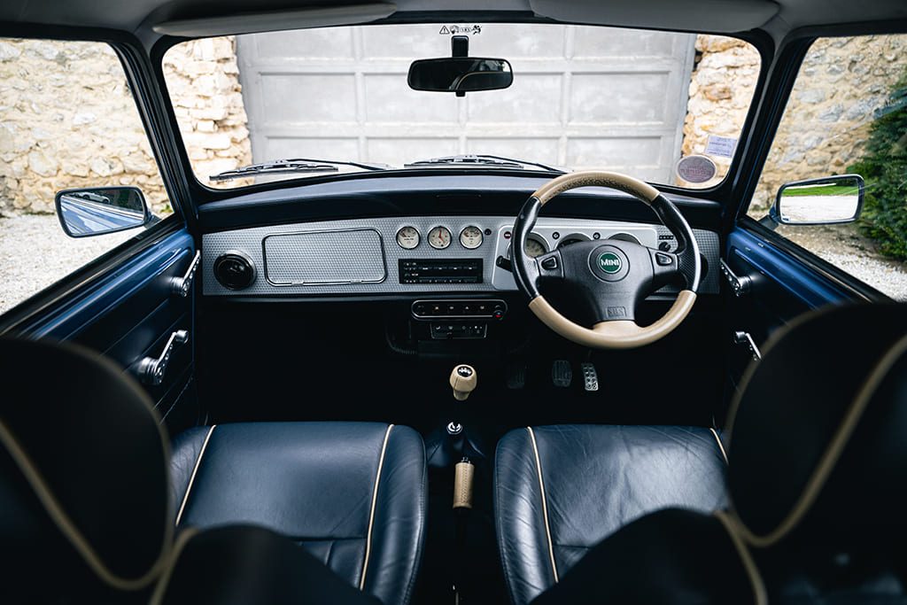 Mini MPI 40th Anniversary Island Blue RHD 1999 for sale used My Mini Revolution Paris