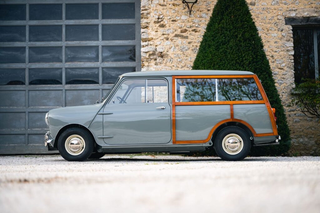 Morris Mini Traveller Flat Roof Tweed Grey 1962 à vendre restauration intégrale origine occasion My Mini Revolution Paris