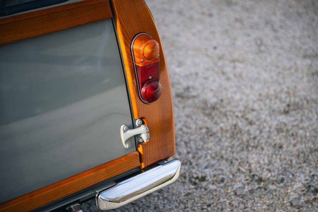 Morris Mini Traveller Flat Roof Tweed Grey 1962 à vendre restauration intégrale origine occasion My Mini Revolution Paris