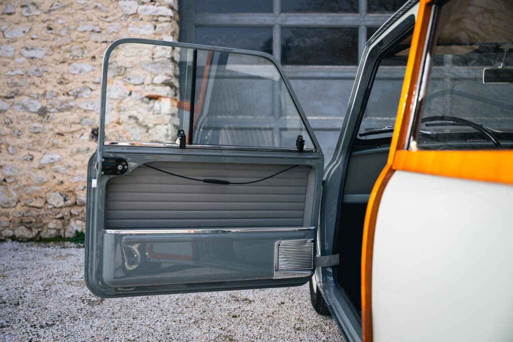 Morris Mini Traveller Flat Roof Tweed Grey 1962 à vendre restauration intégrale origine occasion My Mini Revolution Paris