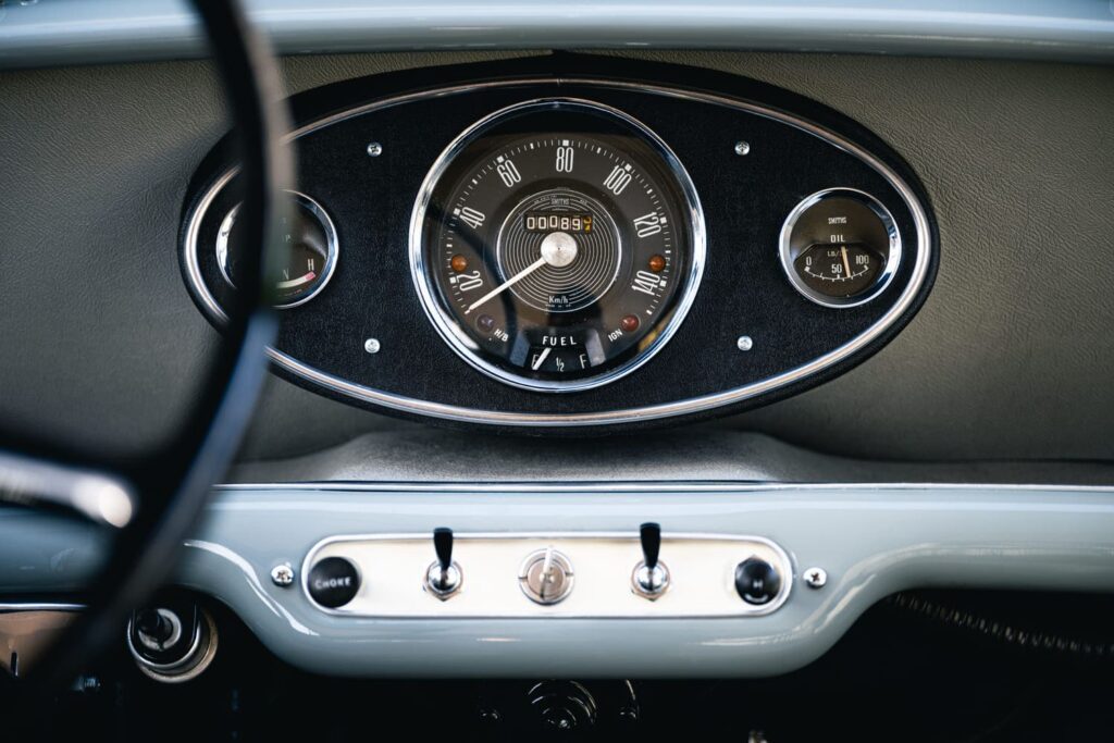Morris Mini Traveller Flat Roof Tweed Grey 1962 à vendre restauration intégrale origine occasion My Mini Revolution Paris