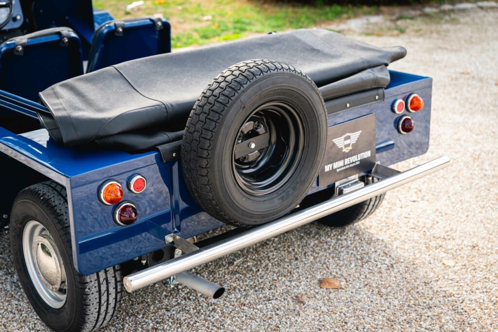 1968 Austin Mini Moke MK2 Blue for sale, collector's item, fully restored, Paris, France. Showroom: Houdan Bazainville, USA. Classics Mini, My Mini Revolution