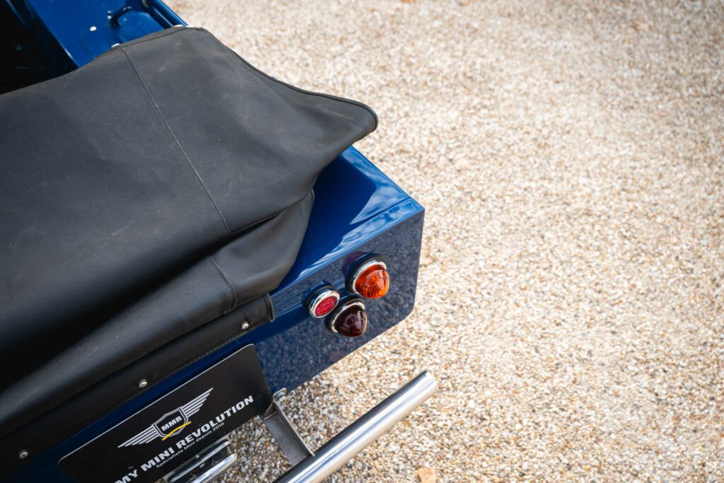 1968 Austin Mini Moke MK2 Blue for sale, collector's item, fully restored, Paris, France. Showroom: Houdan Bazainville, USA. Classics Mini, My Mini Revolution