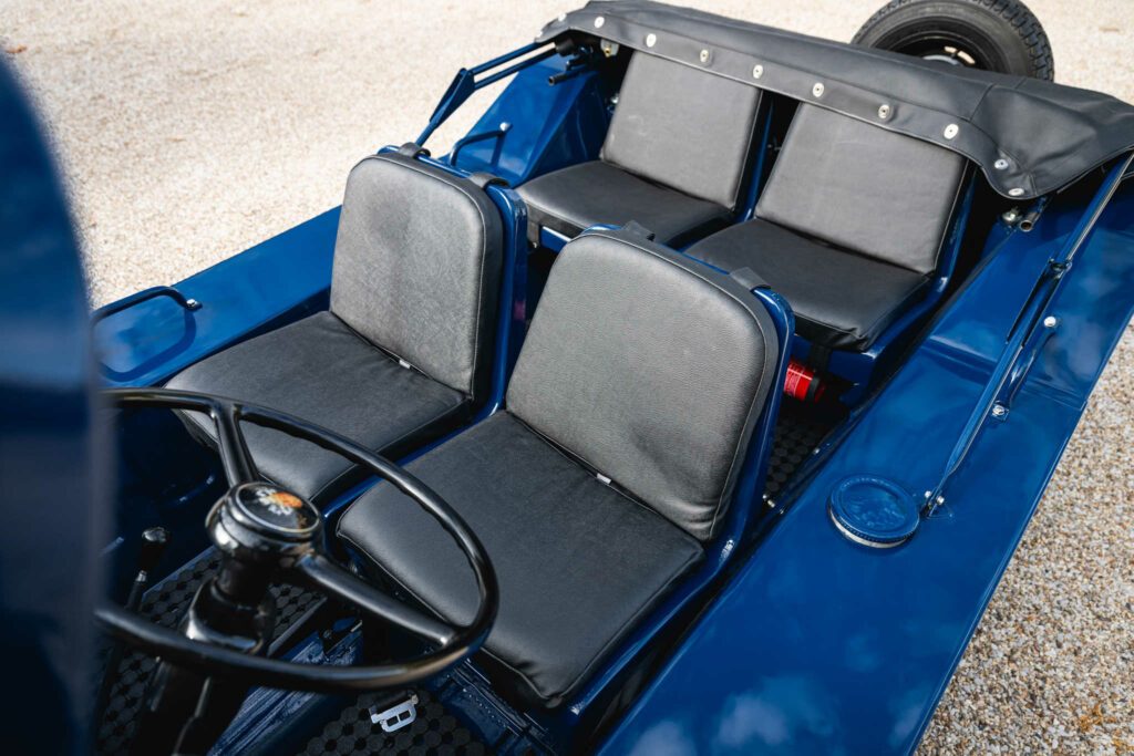 1968 Austin Mini Moke MK2 Blue for sale, collector's item, fully restored, Paris, France. Showroom: Houdan Bazainville, USA. Classics Mini, My Mini Revolution