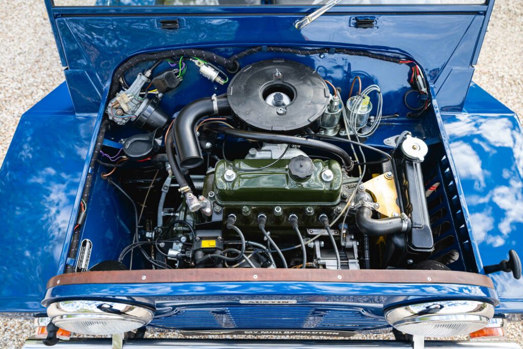 1968 Austin Mini Moke MK2 Blue for sale, collector's item, fully restored, Paris, France. Showroom: Houdan Bazainville, USA. Classics Mini, My Mini Revolution