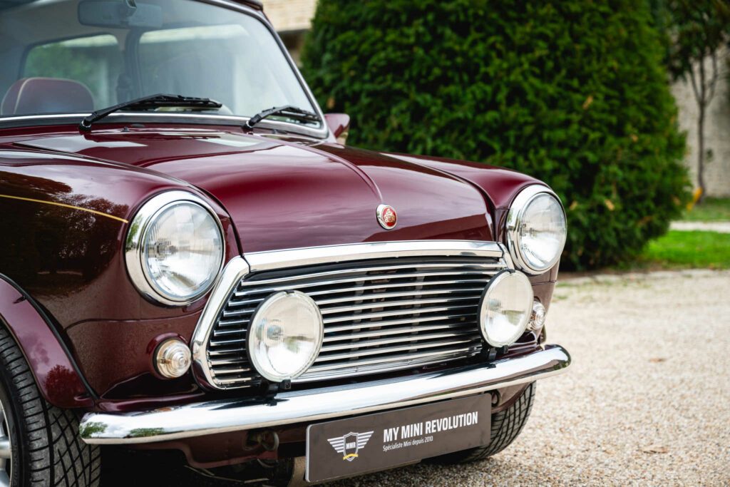 mini 1 3 mpi 40th anniversary ac sunroof bva automatic mulberry red 1999 for sale à vendre occasion collector collection showroom paris france usa classics mini my mini revolution