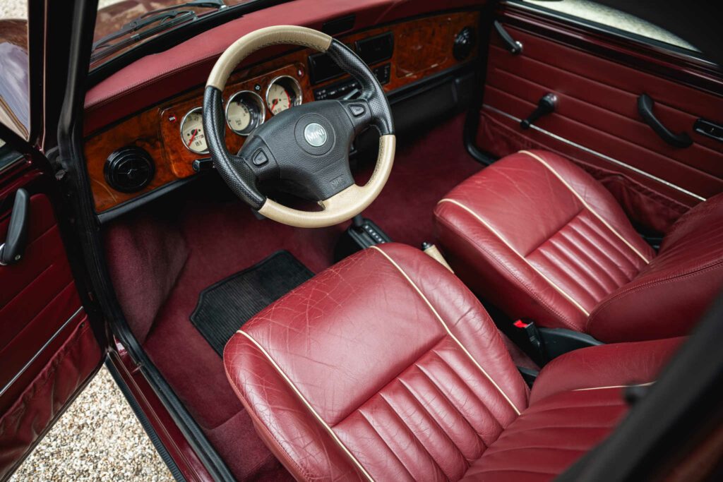 mini 1 3 mpi 40th anniversary ac sunroof bva automatic mulberry red 1999 for sale à vendre occasion collector collection showroom paris france usa classics mini my mini revolution