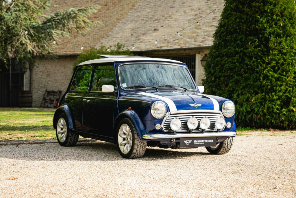 Mini 1.3 MPI Cooper Sportspack azul Tahití 1998 en venta, usado, colección, coleccionista, techo corredizo, sala de exposición, París, Francia, EE. UU. en venta, clásicos raros, Mini, mi Mini Revolution