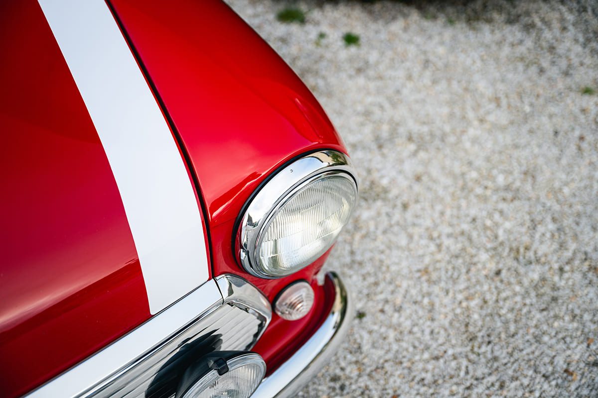 Mini Cooper 1.3 MPI 12" red rims Solar Red 1996 for sale used My Mini Revolution Paris