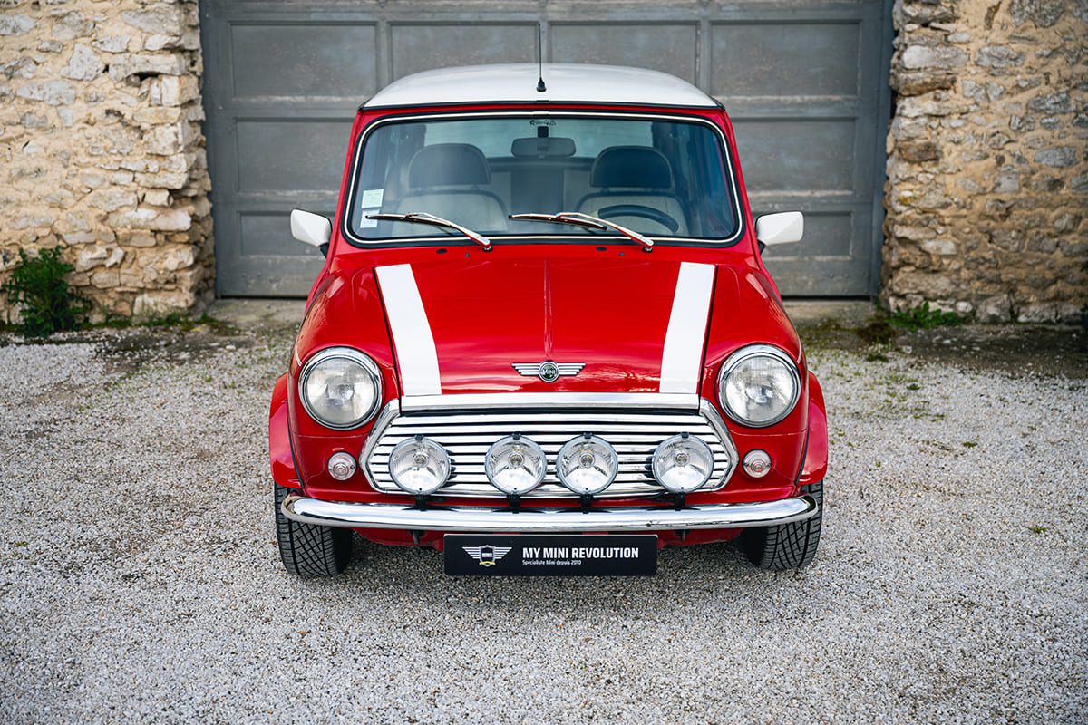 Mini Cooper 1.3 MPI 12" red rims Solar Red 1996 for sale used My Mini Revolution Paris